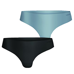 Underpants Performance Thong 2- Pack black/blue women's